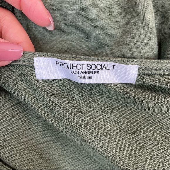 Project Social T Travis Olive Green Boatneck Top - Picture 5 of 8
